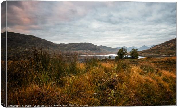 Autumn at Loch Arklet Canvas Print by Peter Paterson