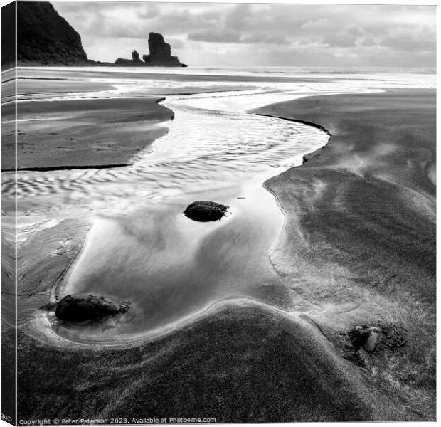 Talisker Bay Isle of Skye Canvas Print by Peter Paterson