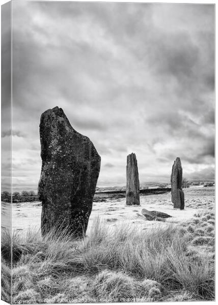 Standing Stone Arran  Canvas Print by Peter Paterson