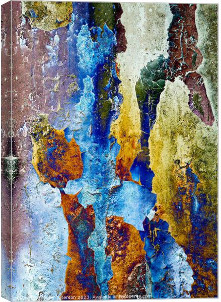 Abstract of Corrugated Iron Canvas Print by Peter Paterson