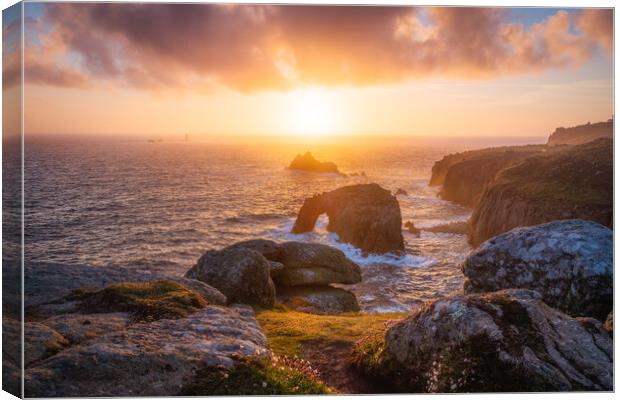 Tranquil Sunset at Lands End Canvas Print by Matthew Grey