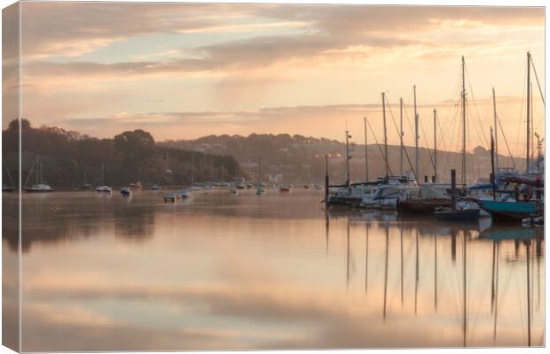 Twilight at Penryn Harbour Canvas Print by Matthew Grey