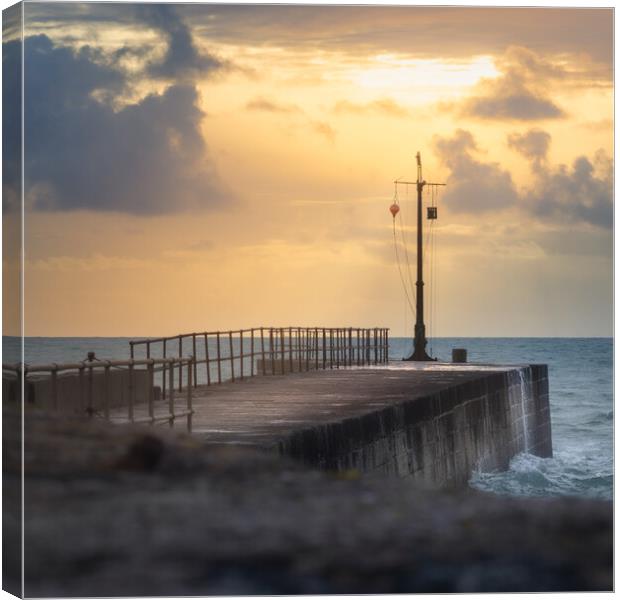 Sunset at Porthleven. Canvas Print by Matthew Grey