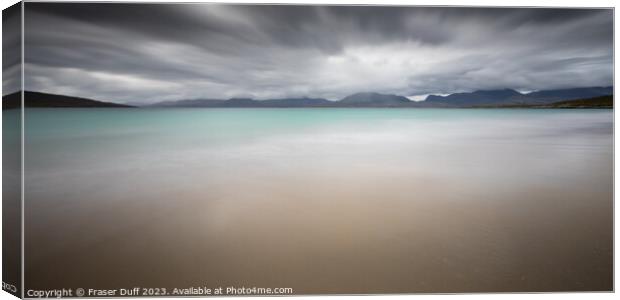Approaching Storm, Luskentyre Beach, Isle of Harris Canvas Print by Fraser Duff