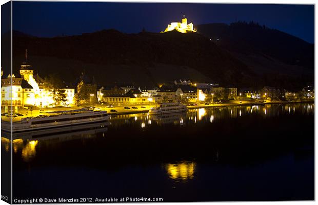 BernKastel Kues By Night Canvas Print by Dave Menzies