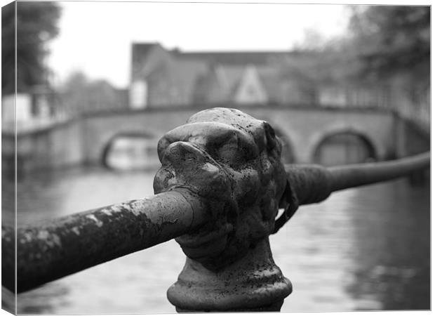 Gothic handrail Canvas Print by Dave Menzies