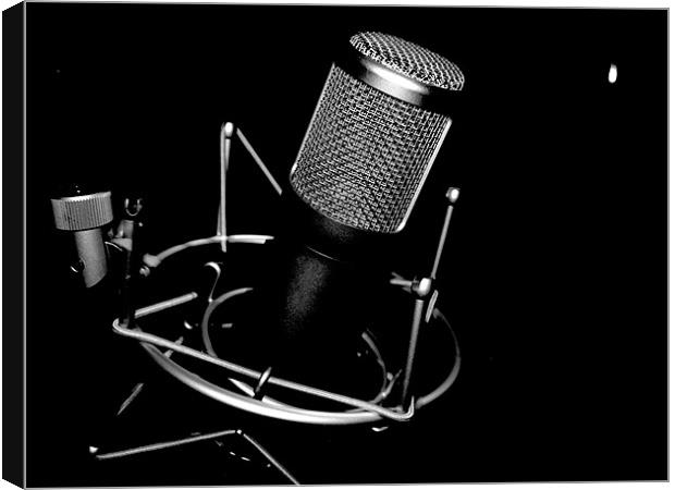 Microphone Canvas Print by Dave Menzies