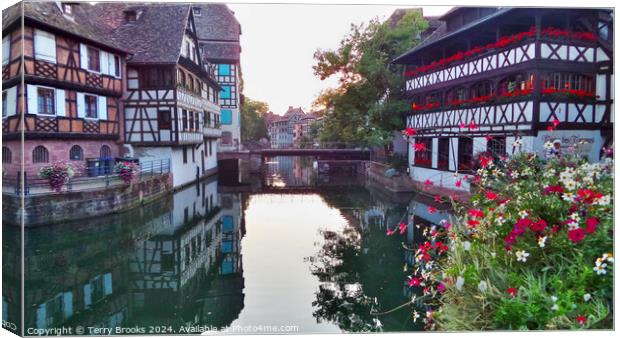 Beautiful Strasbourg Canal Canvas Print by Terry Brooks