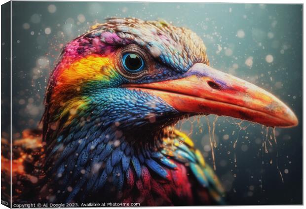 Ai Bird Portrait Canvas Print by Craig Doogan Digital Art