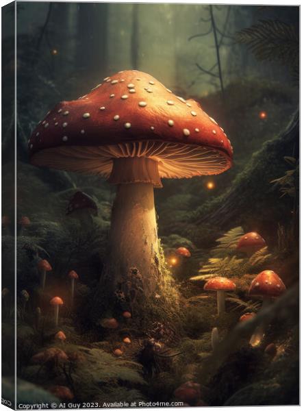 Fly Agaric Mystical Mushrooms Canvas Print by Craig Doogan Digital Art