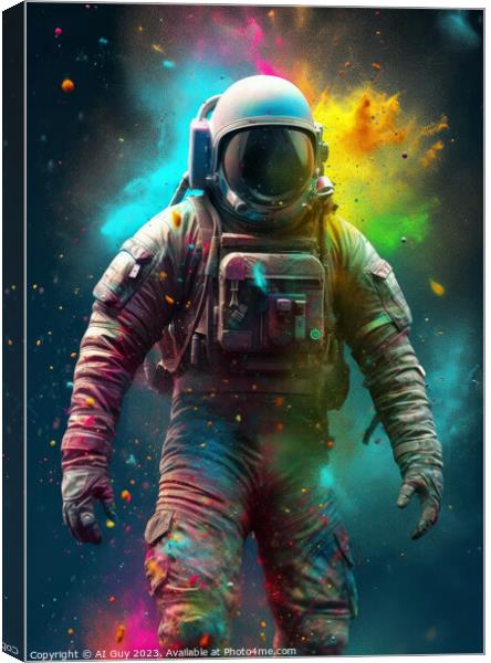 Colourful Astronaut Canvas Print by Craig Doogan Digital Art