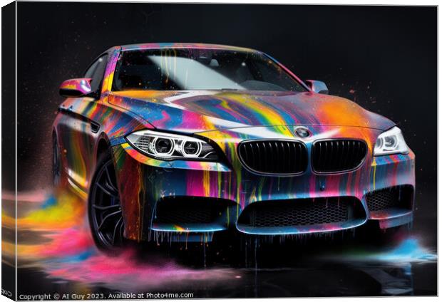 BMW Paint Splash  Canvas Print by Craig Doogan Digital Art