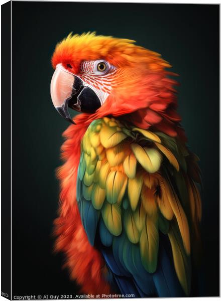 Colourful Parrot  Canvas Print by Craig Doogan Digital Art