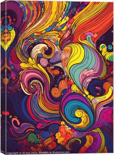 Abstract LSD Visuals Canvas Print by Craig Doogan Digital Art