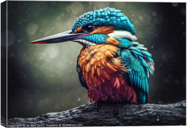 Kingfisher Digital Painting Canvas Print by Craig Doogan Digital Art