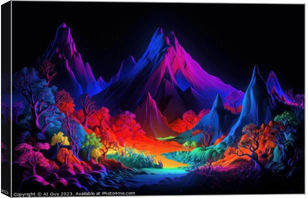 Colourful Valley  Canvas Print by Craig Doogan Digital Art