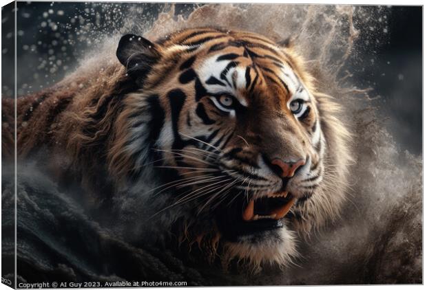 Eye of the Tiger  Canvas Print by Craig Doogan Digital Art