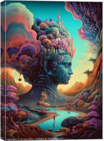 Psychedelic Digital Painting Canvas Print by Craig Doogan Digital Art