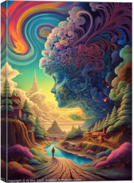 Psychedelic Digital Painting Canvas Print by Craig Doogan Digital Art