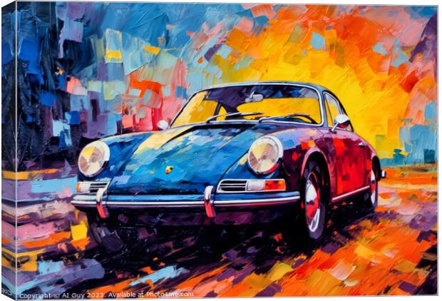 Porsche 911 Digital Painting Canvas Print by Craig Doogan Digital Art