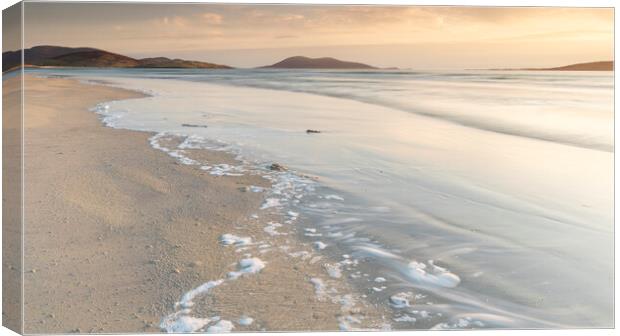 Sunset on Luskentyre Beach Canvas Print by Richard Armstrong