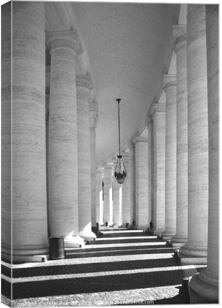 Vatican - The Colonnade at St. Peter's Basilica Canvas Print by Stefano Senise