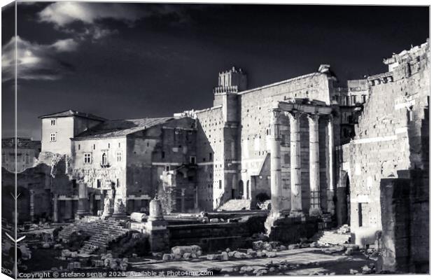 Old Ruins of Rome - Forum of Caesar Canvas Print by Stefano Senise