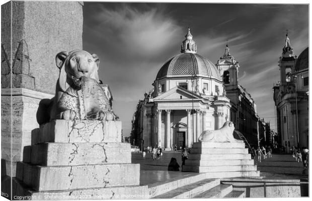 Rome - Piazza del Popolo Canvas Print by Stefano Senise