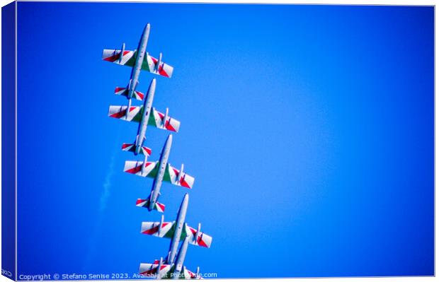 Spectacular Italian Airshow Stunt Canvas Print by Stefano Senise