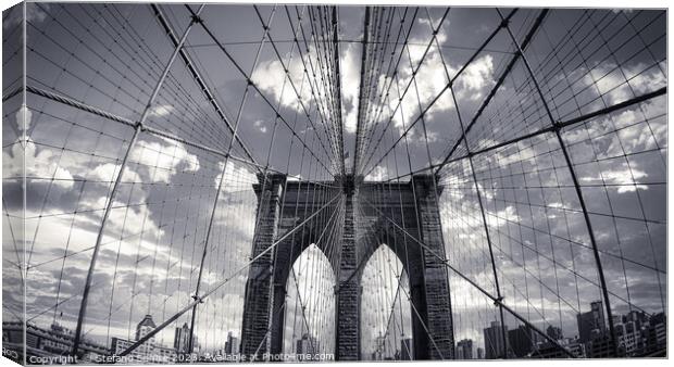 Brooklyn Bridge in New York  Canvas Print by Stefano Senise