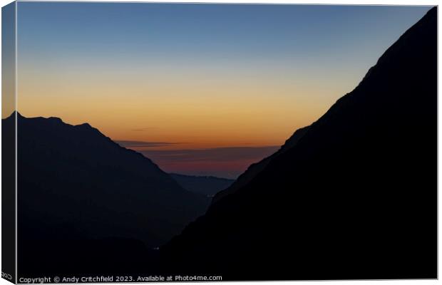 Snowdonia Sunset  Canvas Print by Andy Critchfield