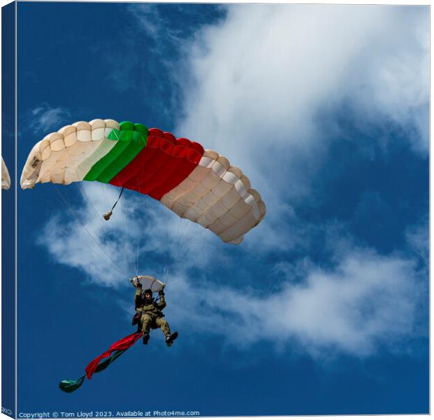 Parachutist Canvas Print by Tom Lloyd