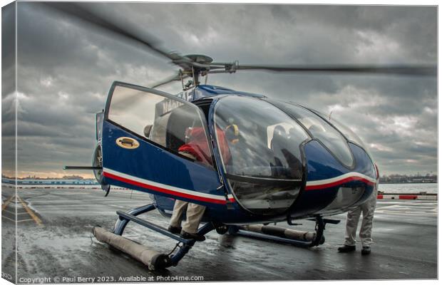 New York helicopter Canvas Print by Paul Berry