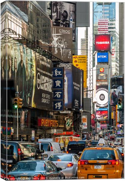 Times Square, New York Canvas Print by Paul Berry