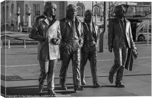 The Beatles Statue Canvas Print by Paul Berry