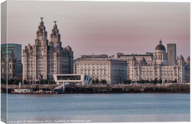 Liverpool's Three Graces Canvas Print by Pete Mainey