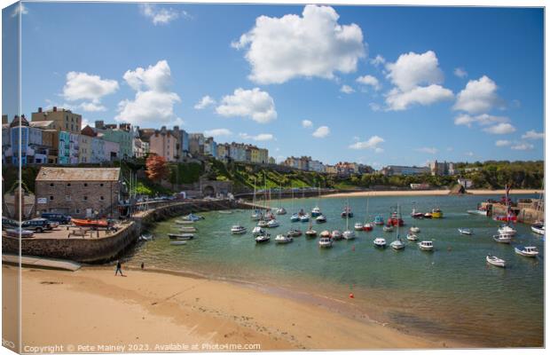 Tenby Harbour Canvas Print by Pete Mainey