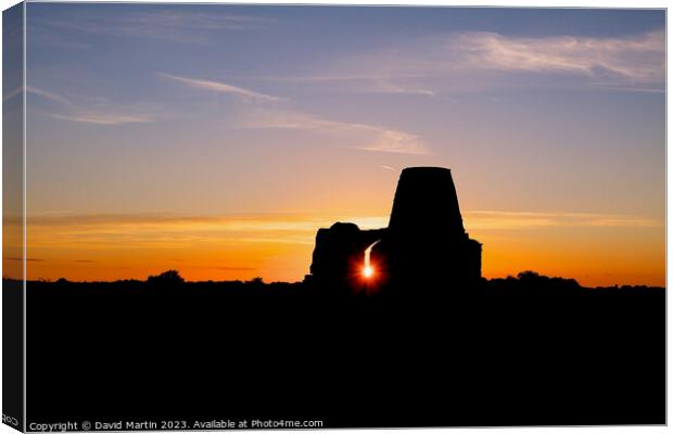 St. Benet's Abbey on the Norfolk Broads. Canvas Print by David Martin