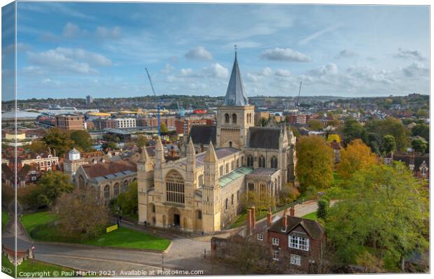 Rochester Cathedral Canvas Print by Paul Martin