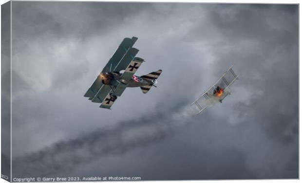 WWI Dogfight Canvas Print by Garry Bree