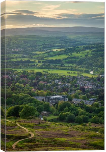 View from Ilkley Moor Canvas Print by Paul Grubb