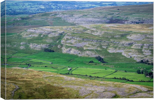 View from Ingleborough Summit Canvas Print by Paul Grubb