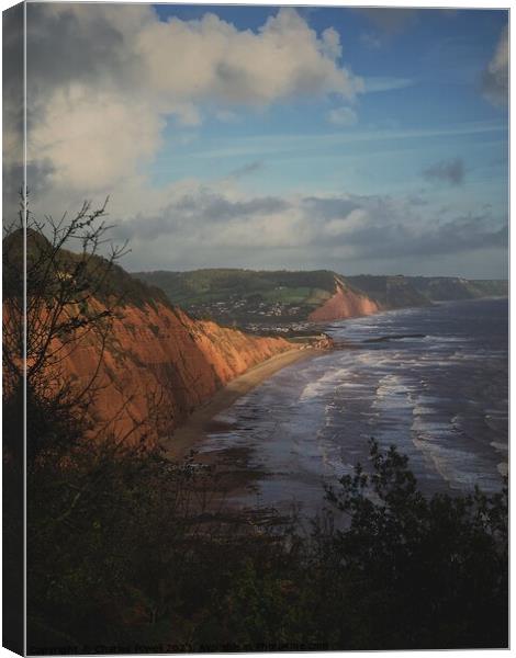 View towards Sidmouth Canvas Print by Charles Powell