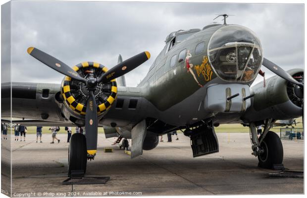 B-17 Flying Fortress - Sally B Canvas Print by Philip King