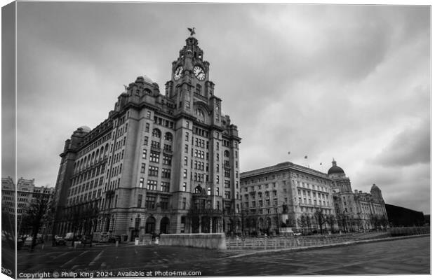 The Three Graces, Liverpool Canvas Print by Philip King