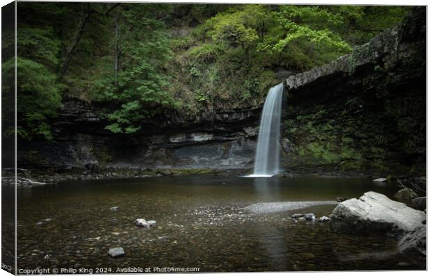 Sgwd Gwladus, Brecon Beacons Canvas Print by Philip King