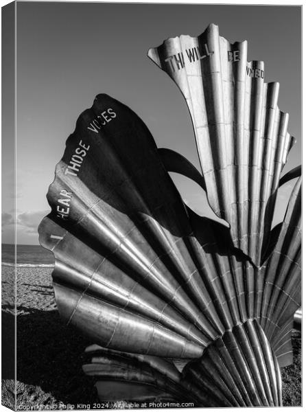 Scallop at Aldeburgh, Suffolk Canvas Print by Philip King