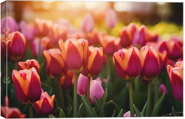 tulips Canvas Print by CC Designs