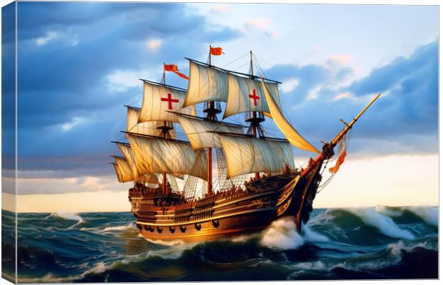 THE GOLDEN HINDE Canvas Print by CC Designs