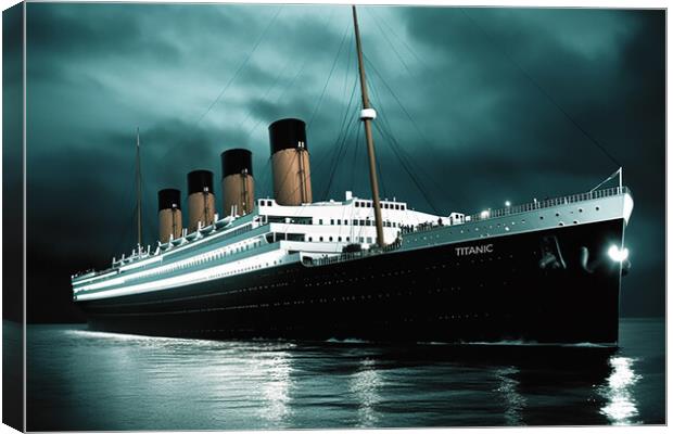 Titanic one and only voyage  Canvas Print by CC Designs
